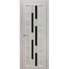 Дверь межкомнатная Дубрава Сибирь Рада ШТРИХ Ель альпийская, стекло черное